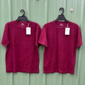 Men’s Everyday Cotton Shirt Sleeve T-Shirts 2-Pack Size S